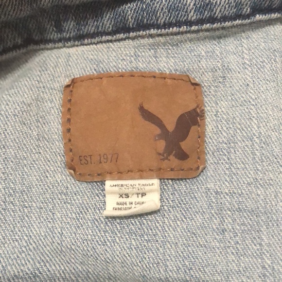 American Eagle Blue Denim Vest XS - Picture 3 of 4